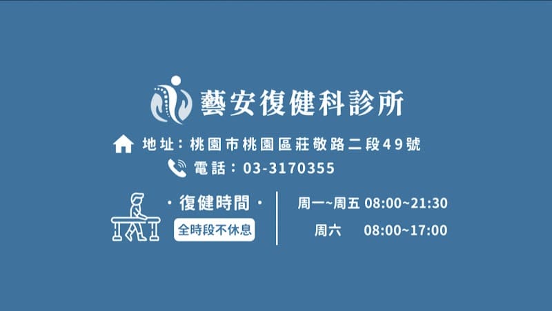 桃園 藝安復健科診所 | 運動傷害 / 兒童早療 / 增生療法 / 整合式疼痛治療